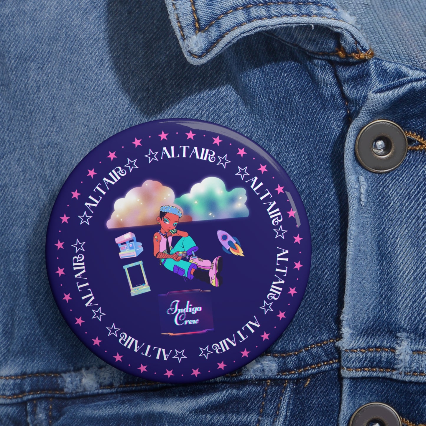 Indigo-Crew Altair Pin Buttons