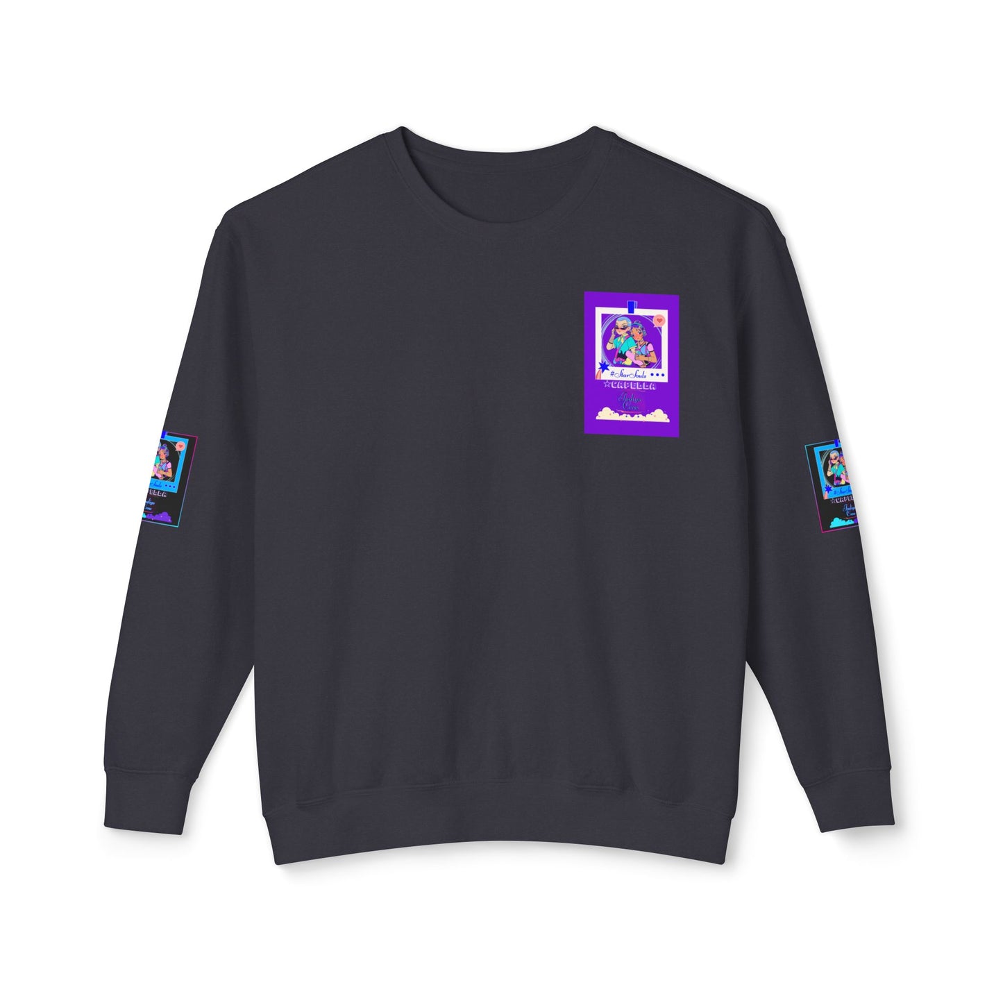 Indigo-Crew Capella Unisex Lightweight Crewneck Sweatshirt
