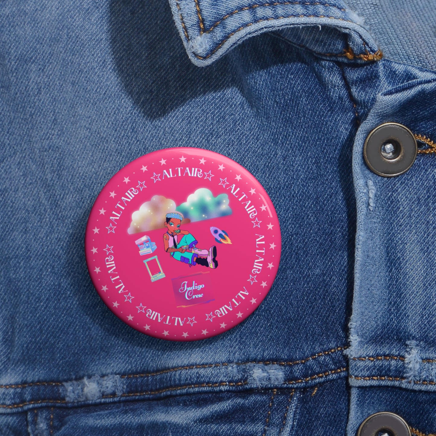 Indigo-Crew Altair Pin Buttons