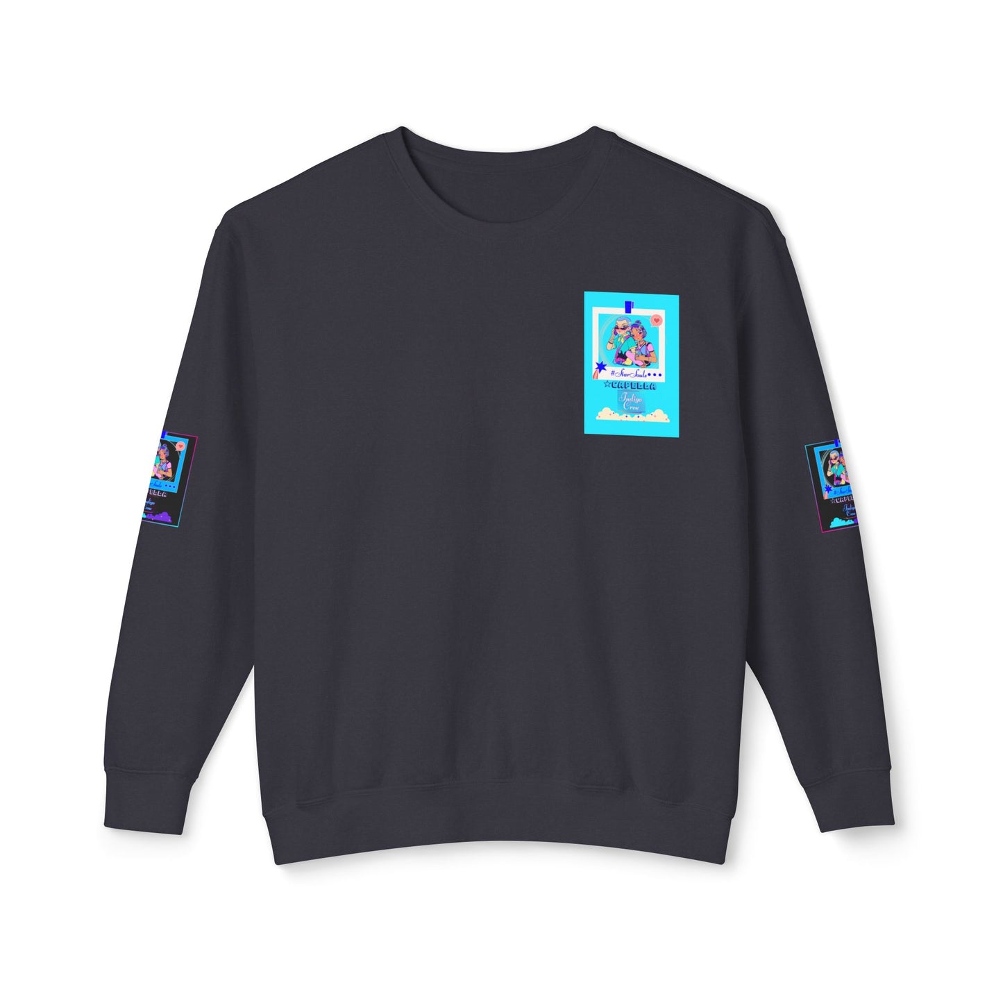 Indigo-Crew Capella Unisex Lightweight Crewneck Sweatshirt