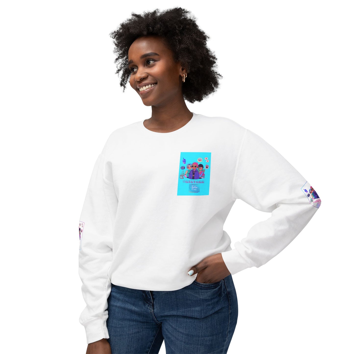 Indigo-Crew Mintaka Unisex Lightweight Crewneck Sweatshirt