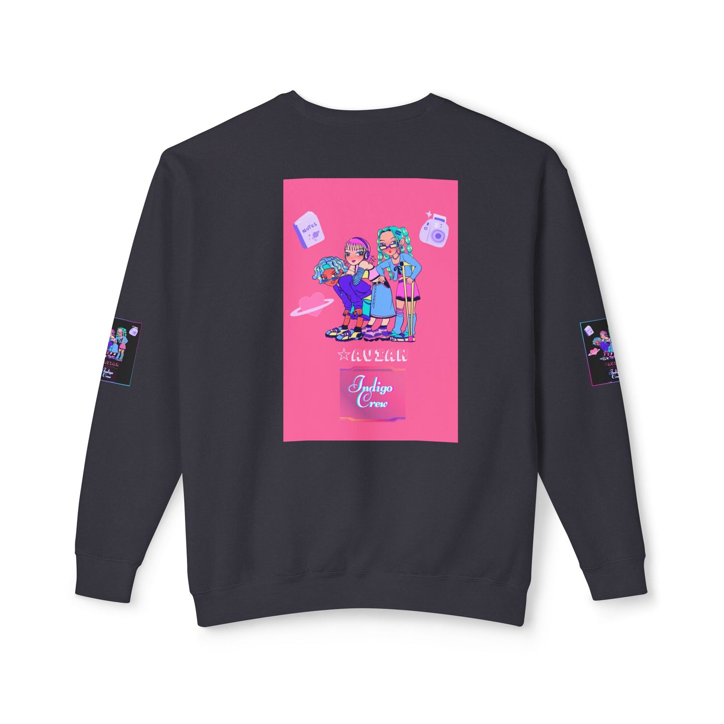 Indigo-Crew Avian Unisex Lightweight Crewneck Sweatshirt