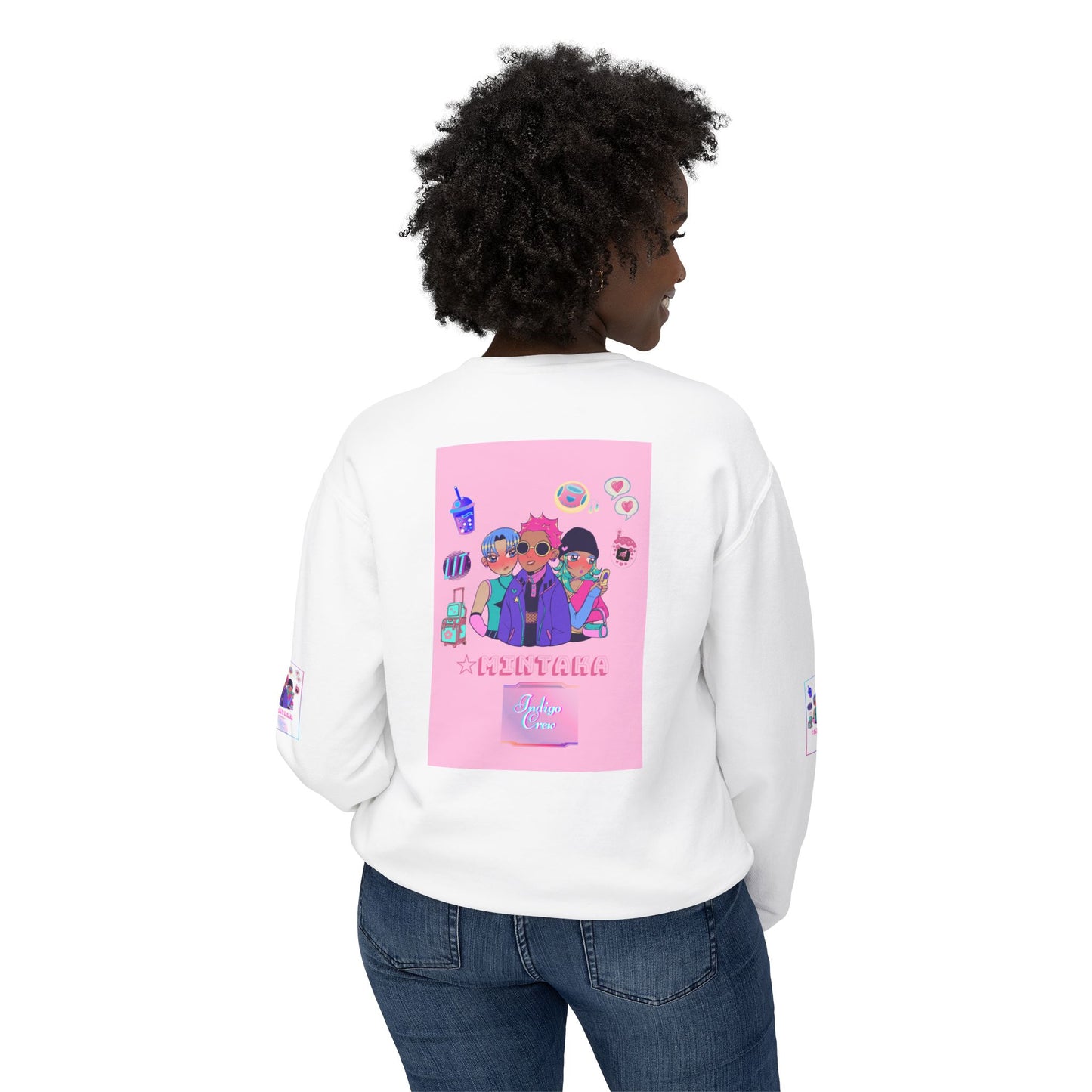Indigo-Crew Mintaka Unisex Lightweight Crewneck Sweatshirt