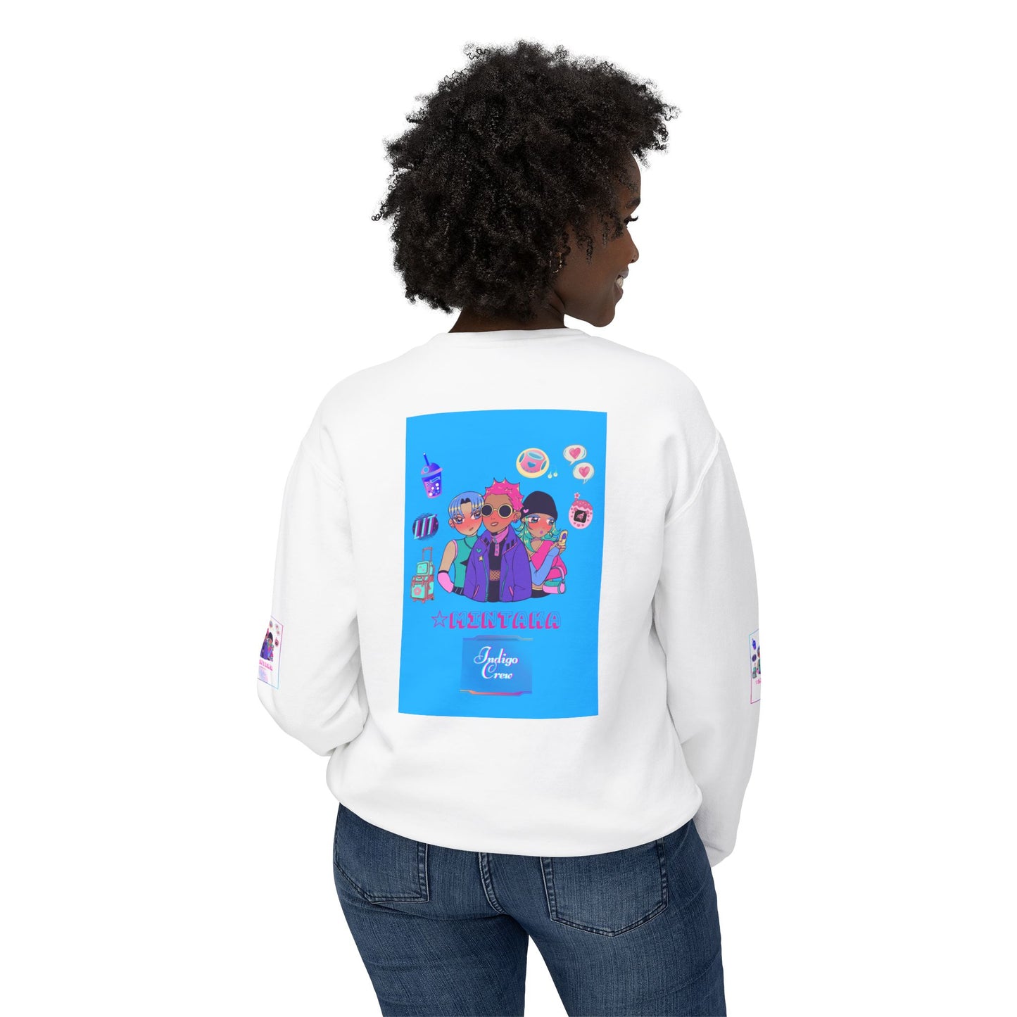 Indigo-Crew Mintaka Unisex Lightweight Crewneck Sweatshirt