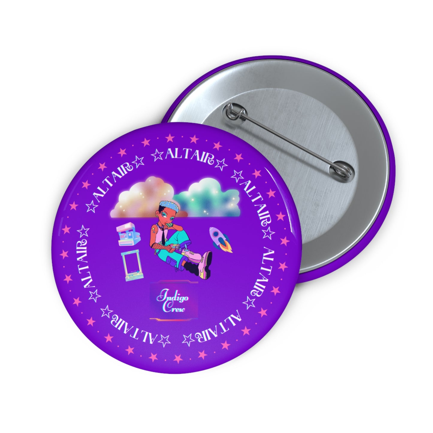 Indigo-Crew Altair Pin Buttons