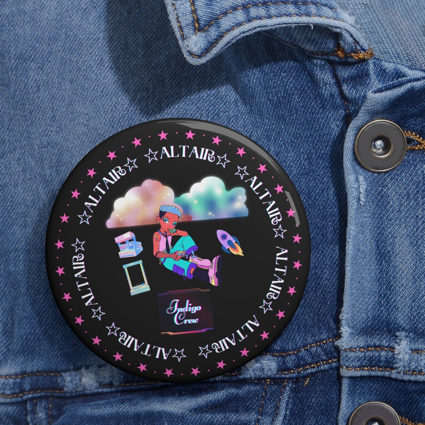 Indigo-Crew Altair Pin Buttons