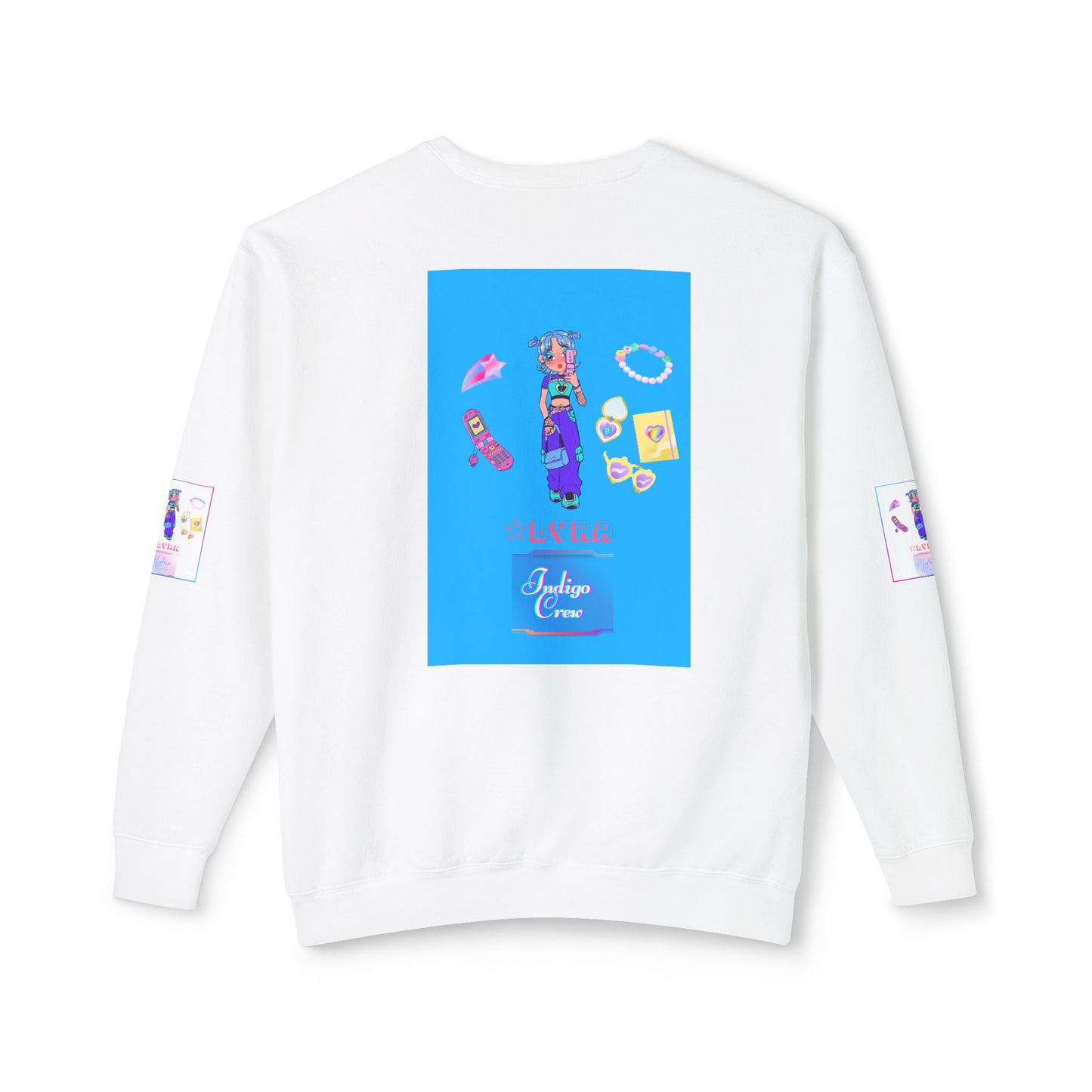 Indigo-Crew Lyra Unisex Lightweight Crewneck Sweatshirt