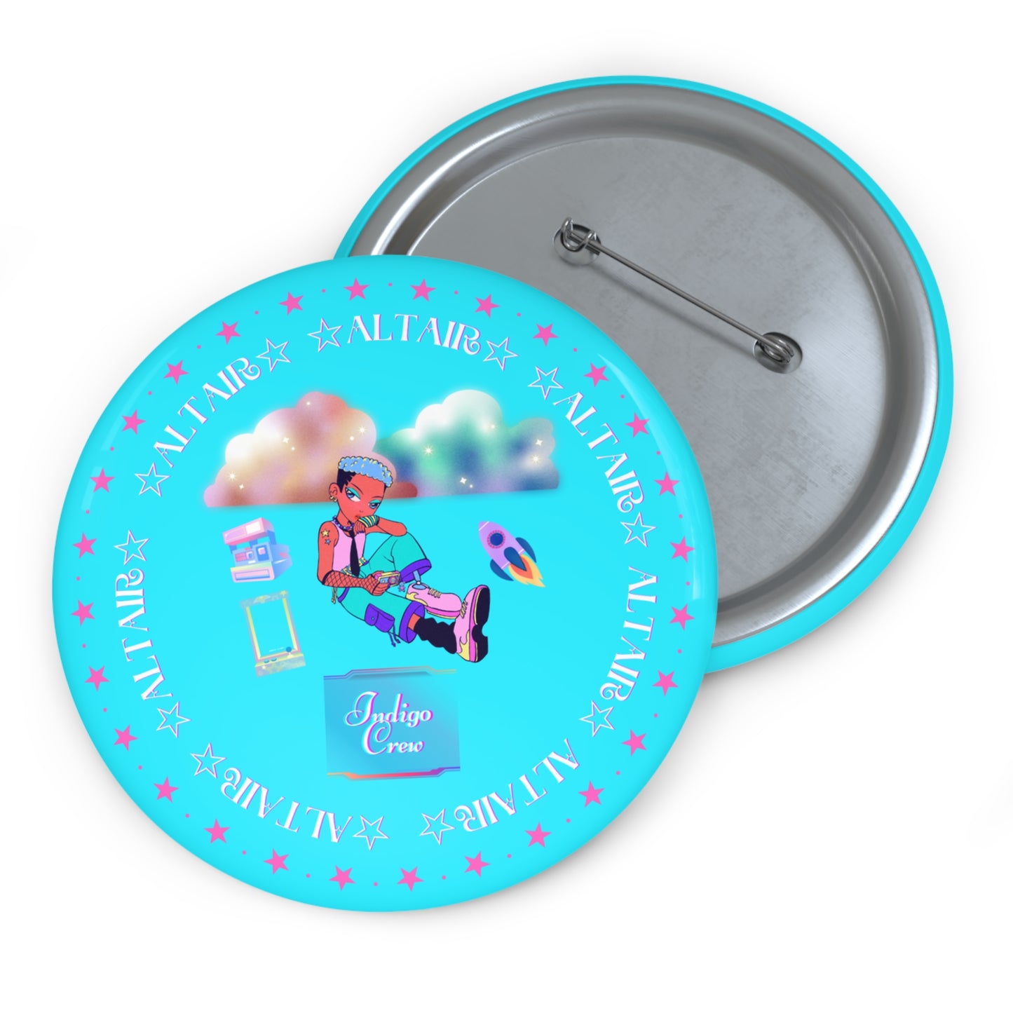 Indigo-Crew Altair Pin Buttons