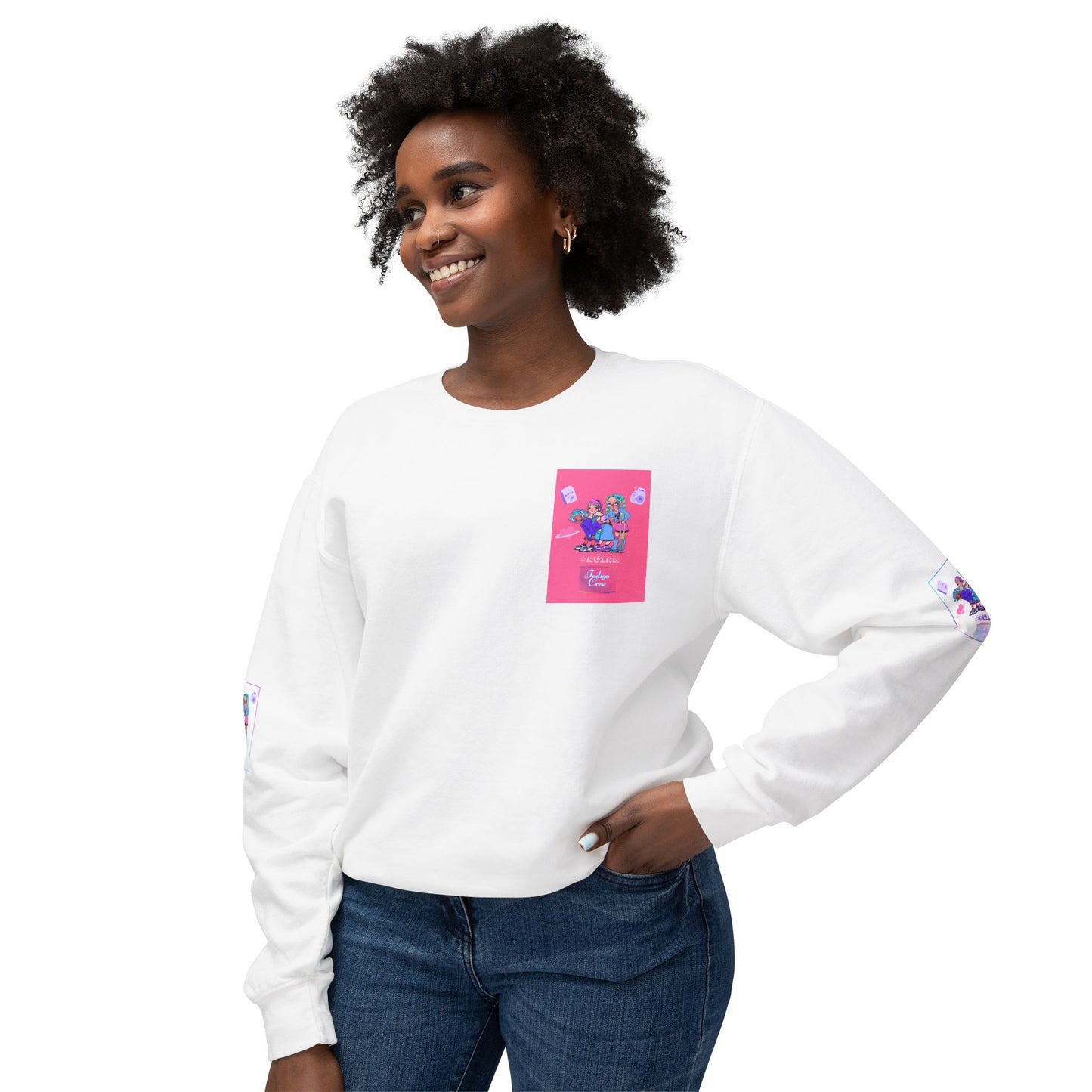Indigo-Crew Avian Unisex Lightweight Crewneck Sweatshirt