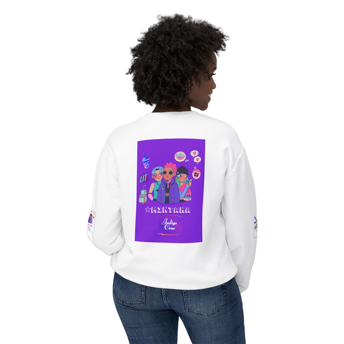 Indigo-Crew Mintaka Unisex Lightweight Crewneck Sweatshirt
