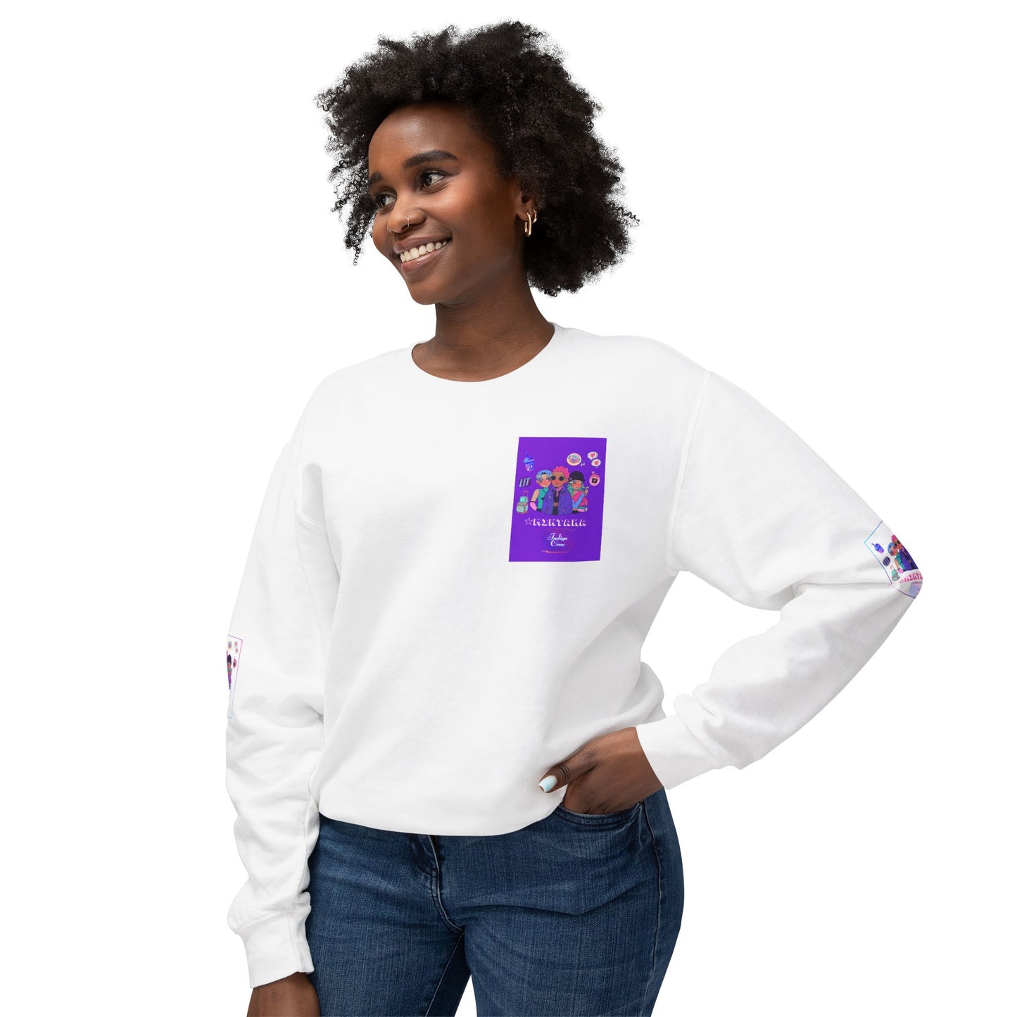Indigo-Crew Mintaka Unisex Lightweight Crewneck Sweatshirt