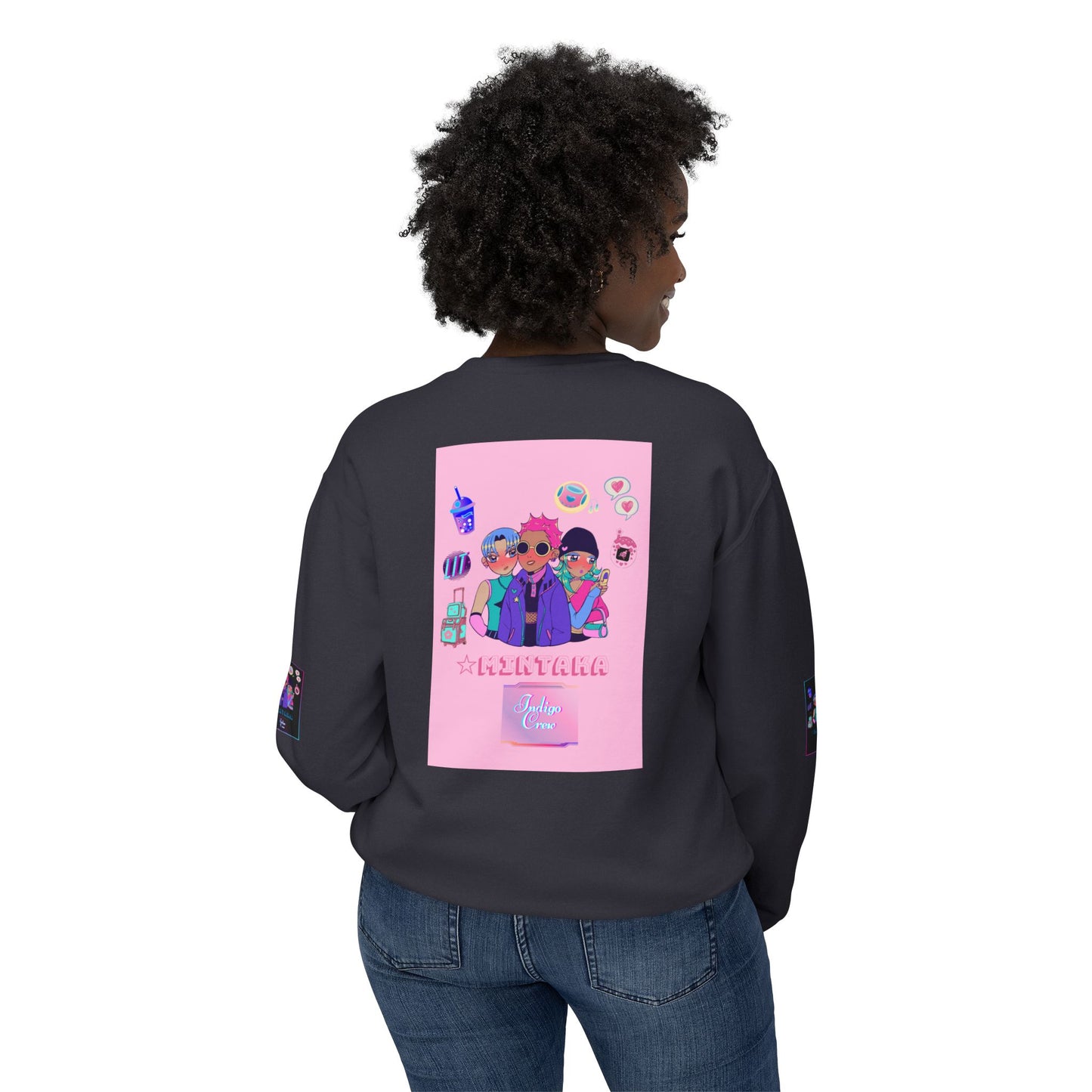Indigo-Crew Mintaka Unisex Lightweight Crewneck Sweatshirt