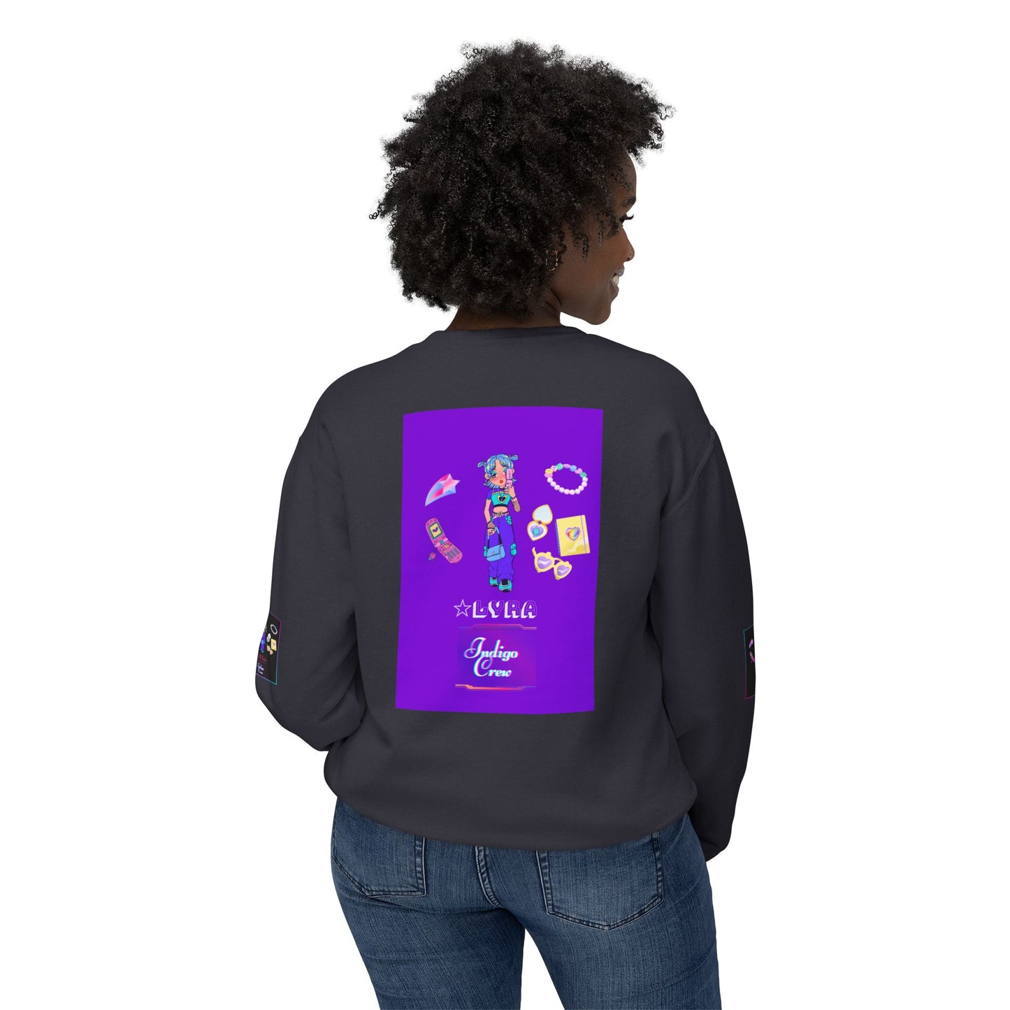 Indigo-Crew Lyra Unisex Lightweight Crewneck Sweatshirt