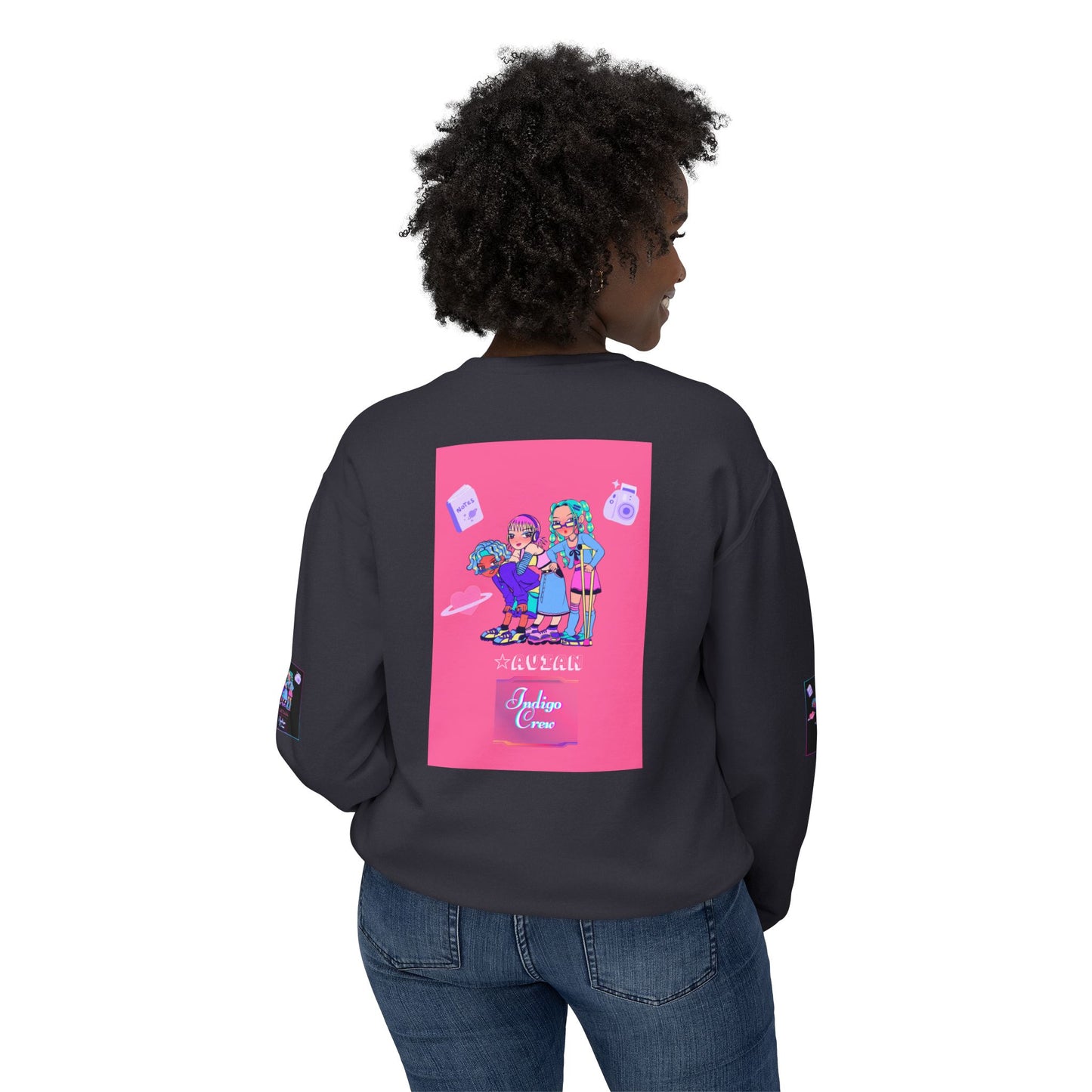 Indigo-Crew Avian Unisex Lightweight Crewneck Sweatshirt