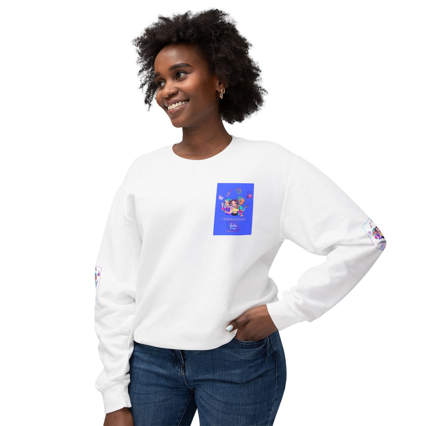 Indigo-Crew Bellatrix Unisex Lightweight Crewneck Sweatshirt