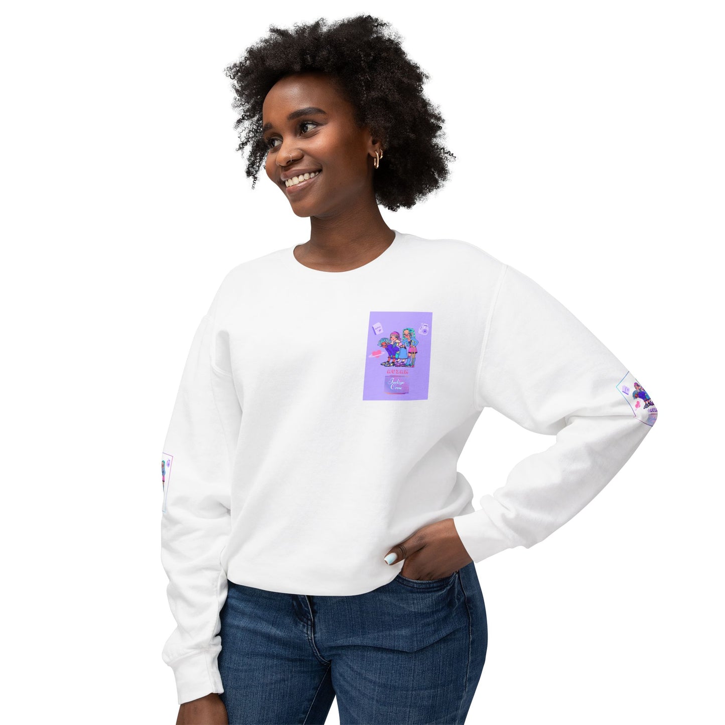 Indigo-Crew Avian Unisex Lightweight Crewneck Sweatshirt