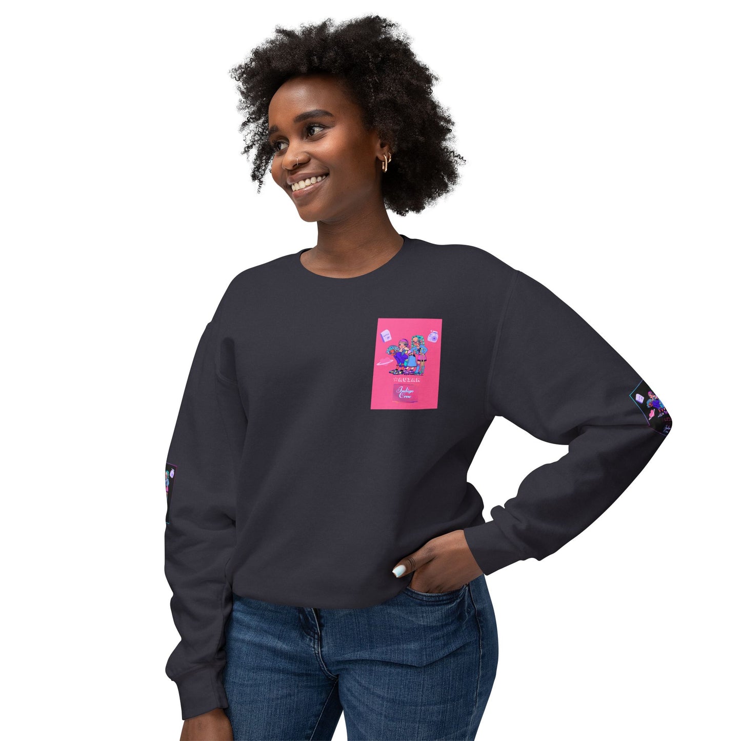 Indigo-Crew Avian Unisex Lightweight Crewneck Sweatshirt