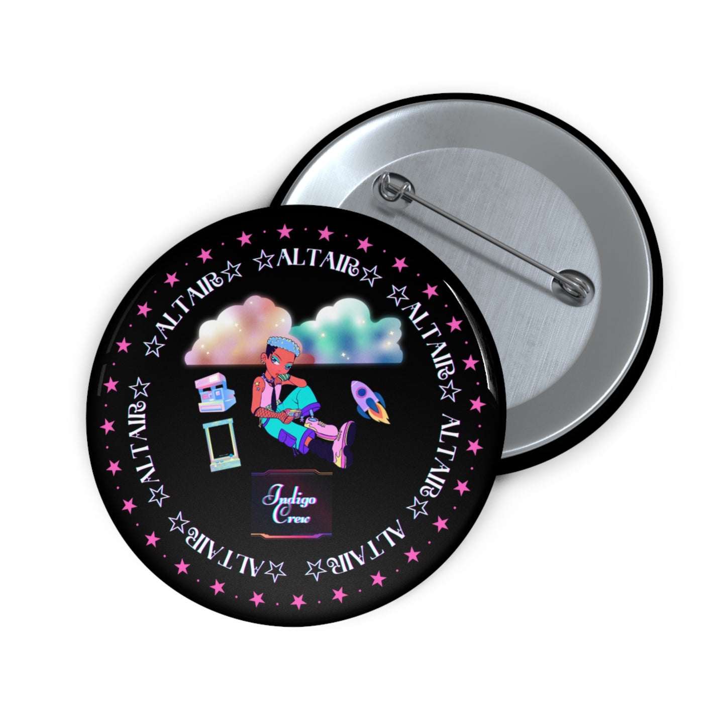 Indigo-Crew Altair Pin Buttons