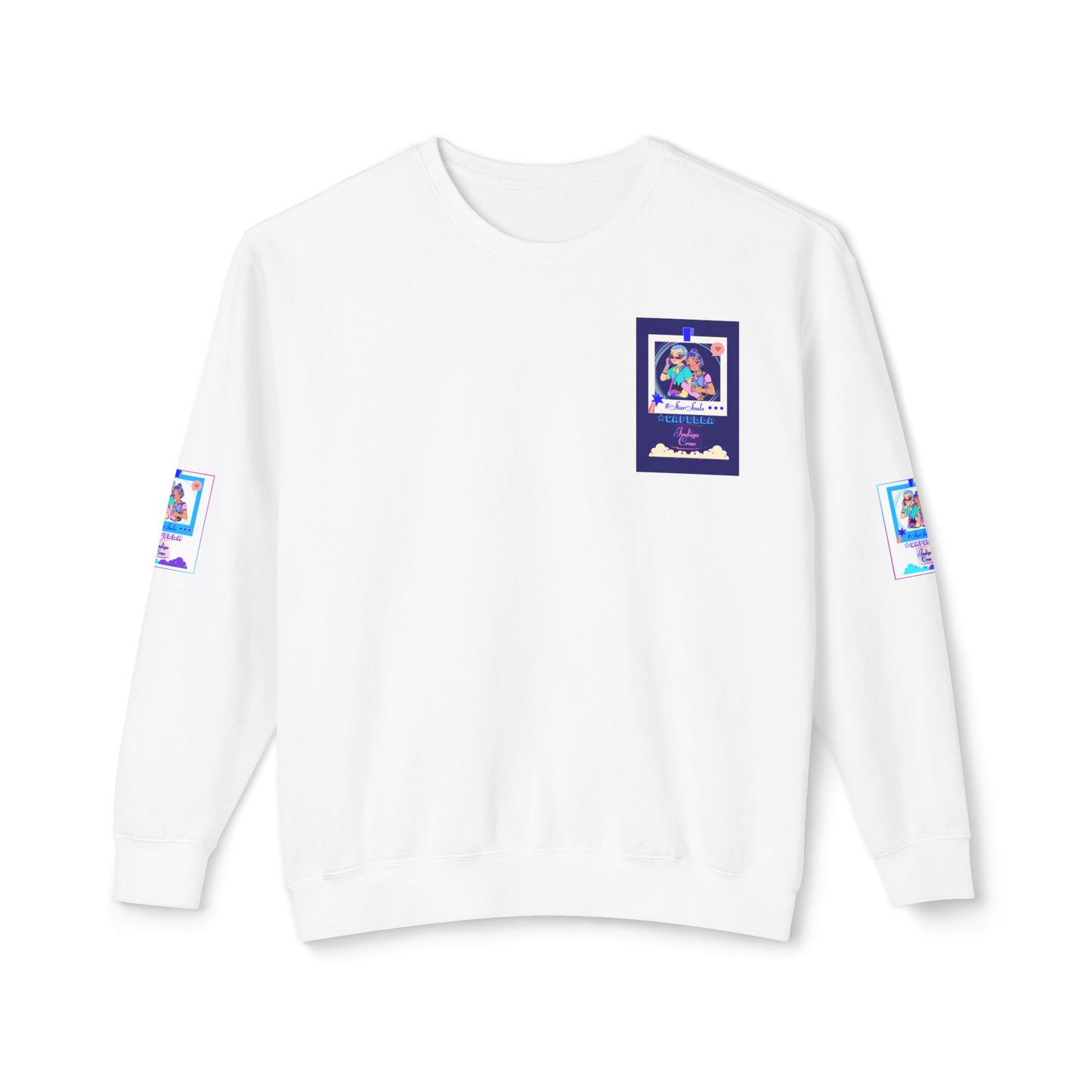 Indigo-Crew Capella Unisex Lightweight Crewneck Sweatshirt