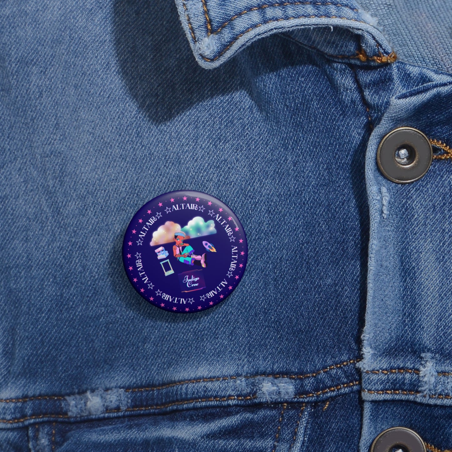 Indigo-Crew Altair Pin Buttons