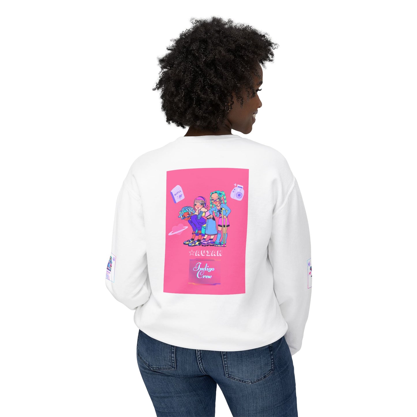 Indigo-Crew Avian Unisex Lightweight Crewneck Sweatshirt