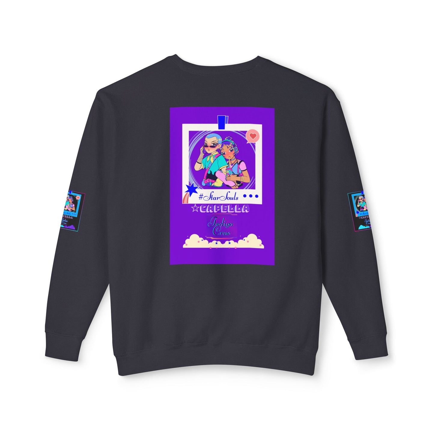Indigo-Crew Capella Unisex Lightweight Crewneck Sweatshirt