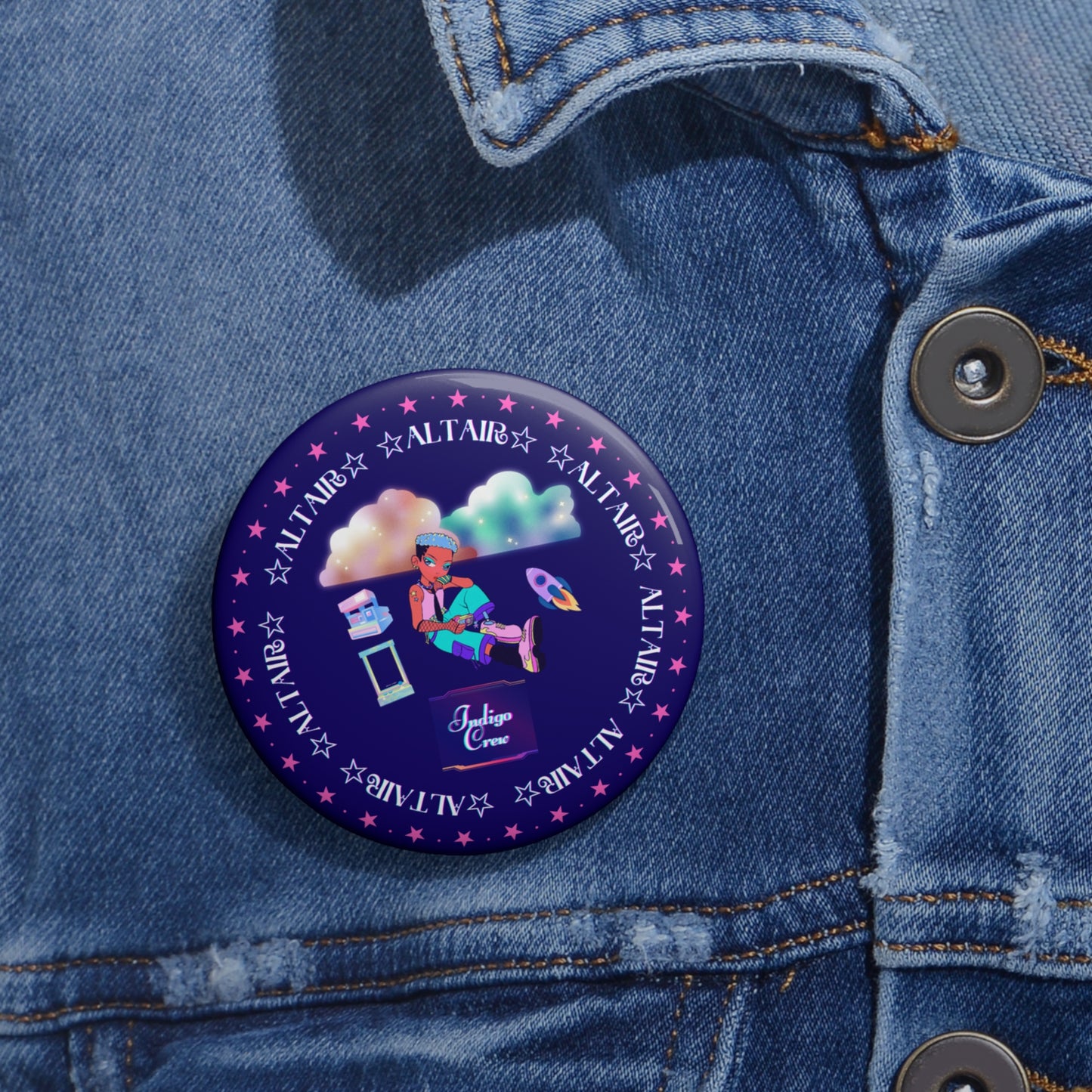 Indigo-Crew Altair Pin Buttons