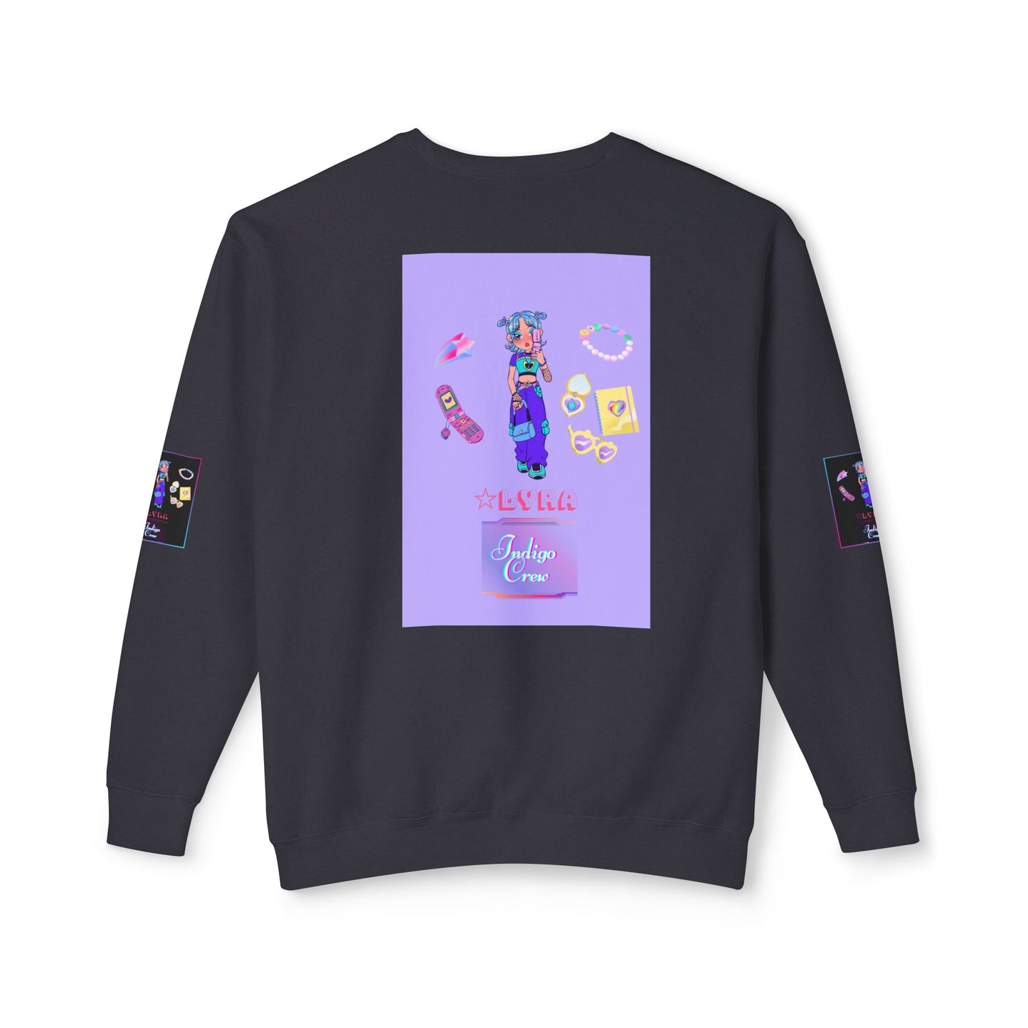 Indigo-Crew Lyra Unisex Lightweight Crewneck Sweatshirt