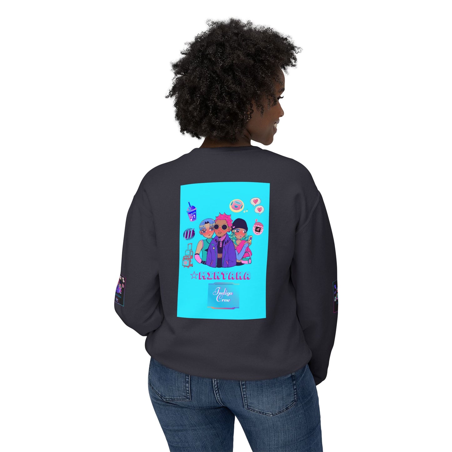 Indigo-Crew Mintaka Unisex Lightweight Crewneck Sweatshirt