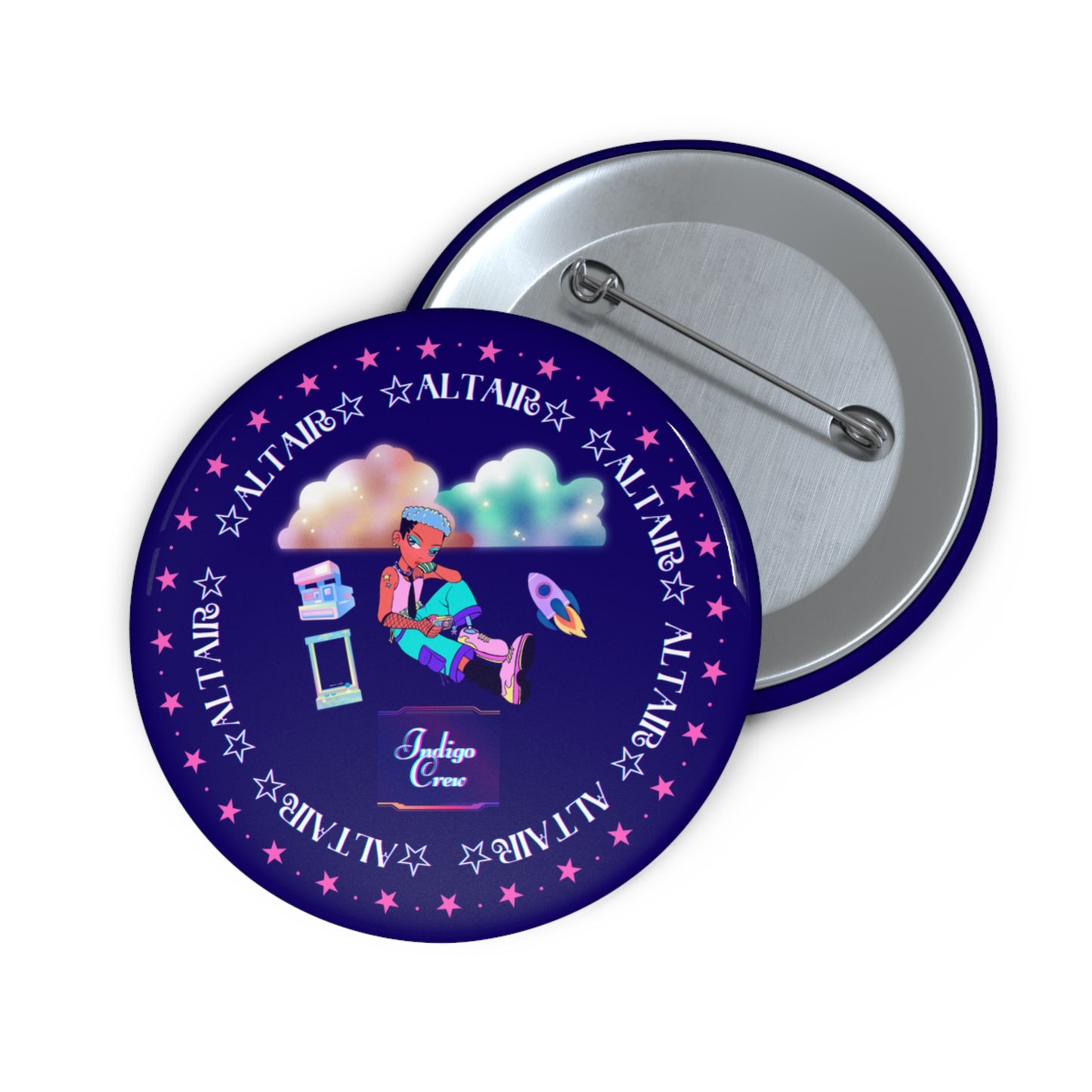 Indigo-Crew Altair Pin Buttons