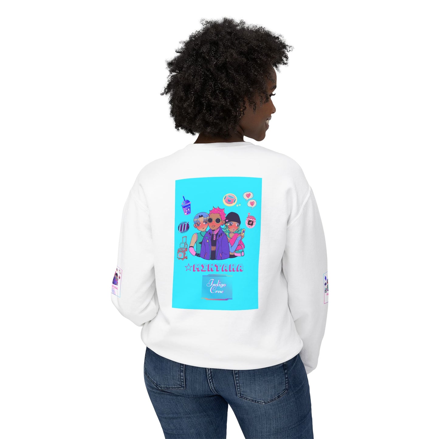 Indigo-Crew Mintaka Unisex Lightweight Crewneck Sweatshirt