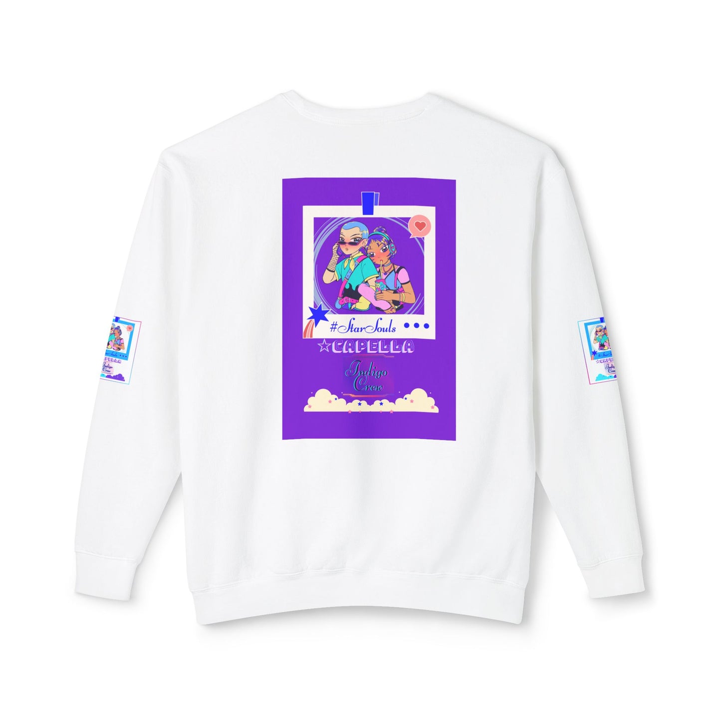 Indigo-Crew Capella Unisex Lightweight Crewneck Sweatshirt