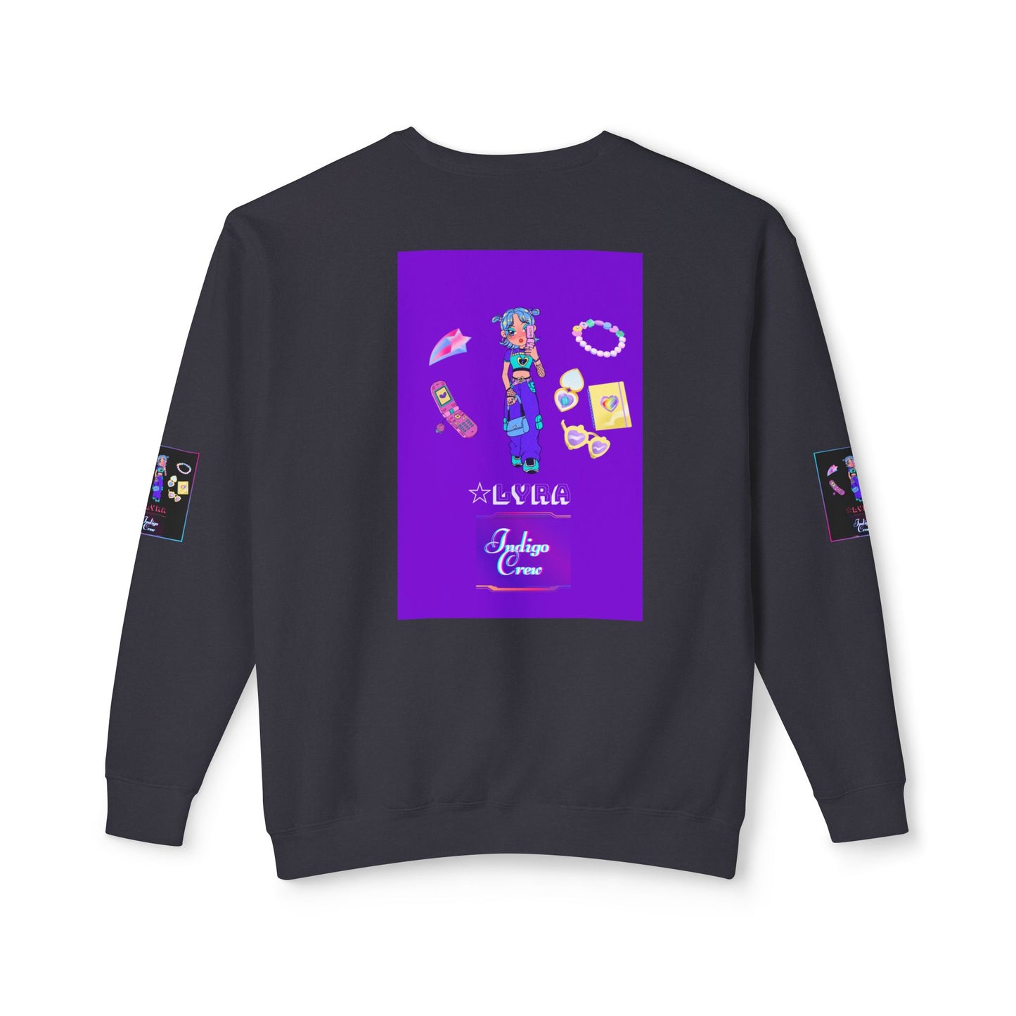 Indigo-Crew Lyra Unisex Lightweight Crewneck Sweatshirt