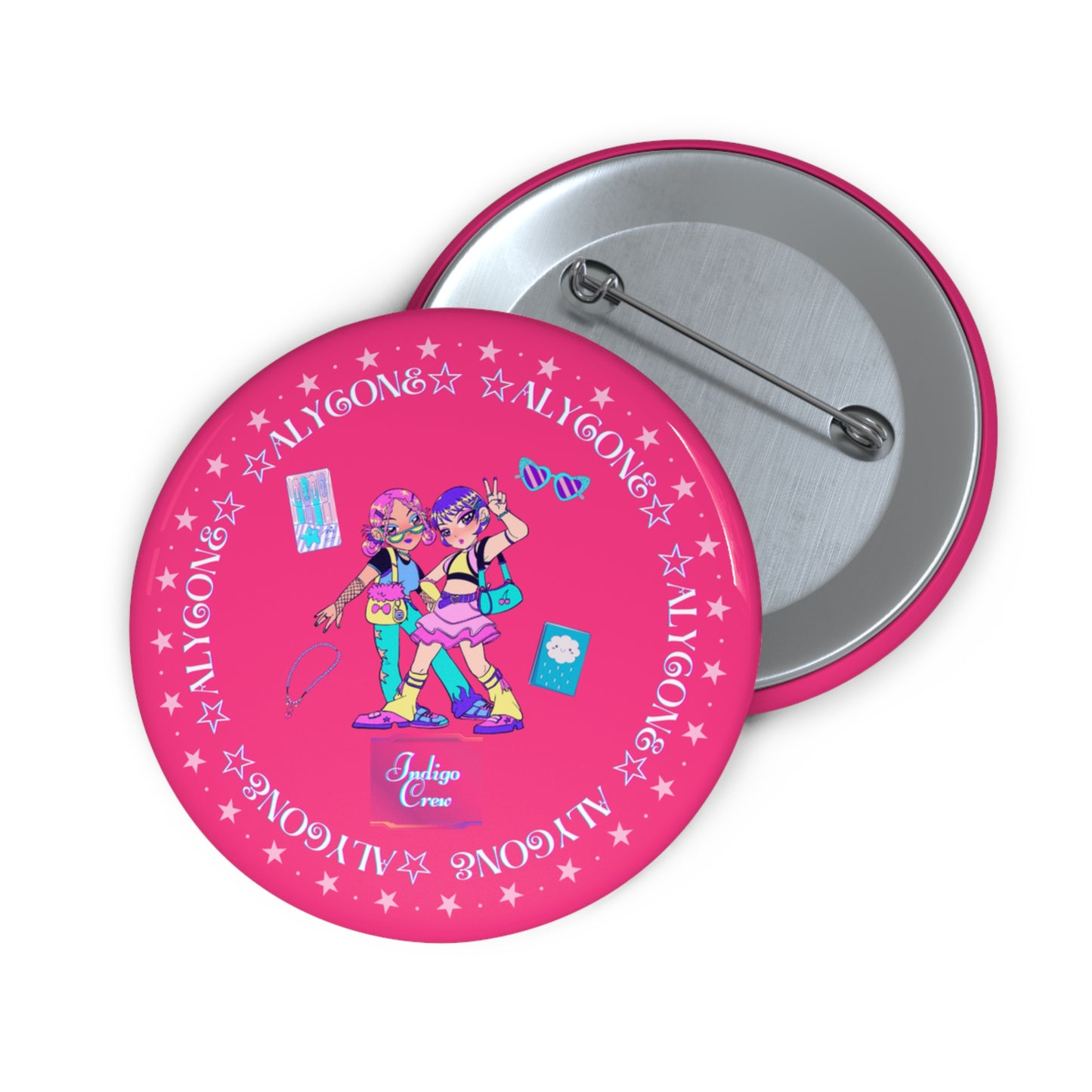 Indigo-Crew Alycone Pin Buttons