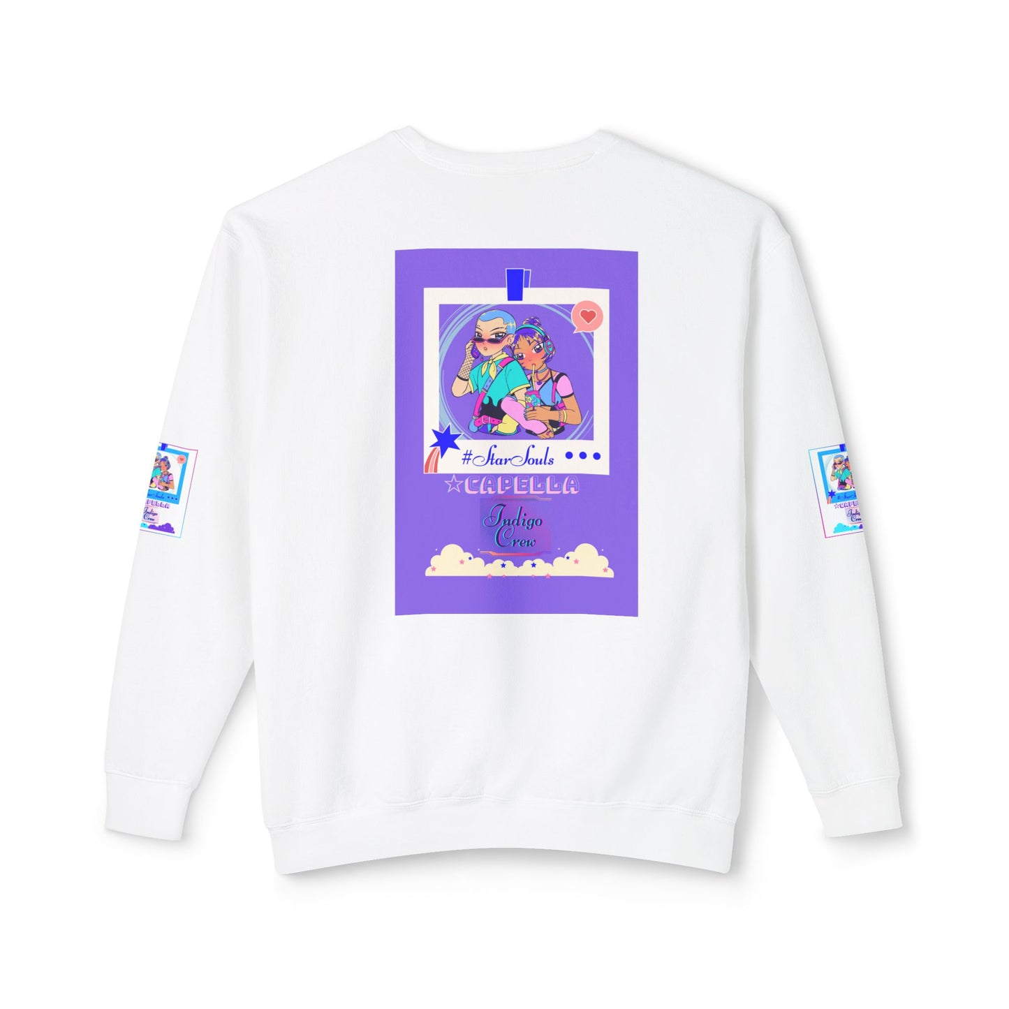 Indigo-Crew Capella Unisex Lightweight Crewneck Sweatshirt