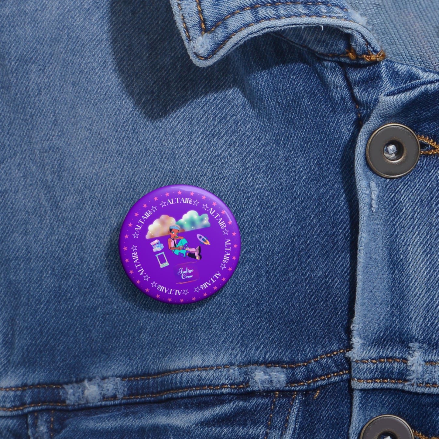 Indigo-Crew Altair Pin Buttons