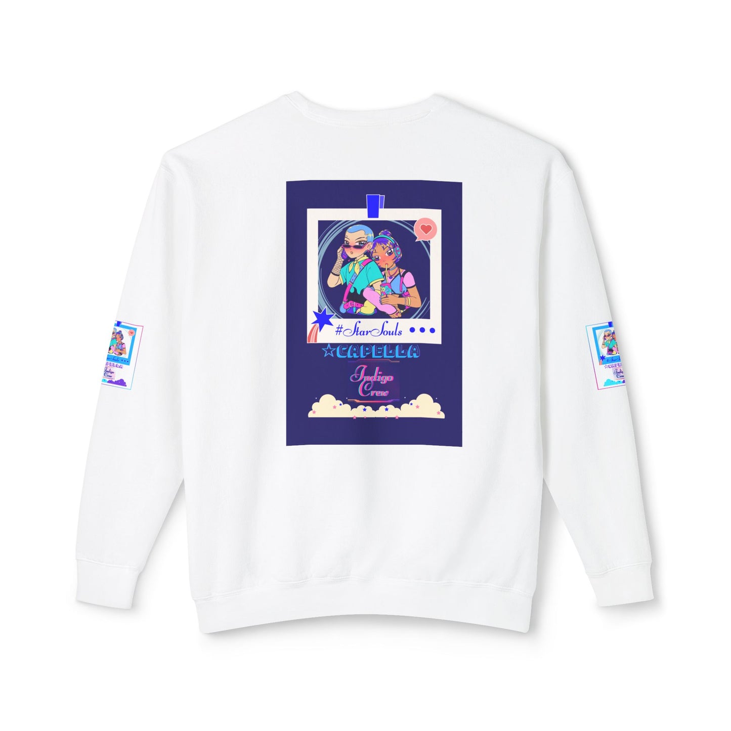 Indigo-Crew Capella Unisex Lightweight Crewneck Sweatshirt