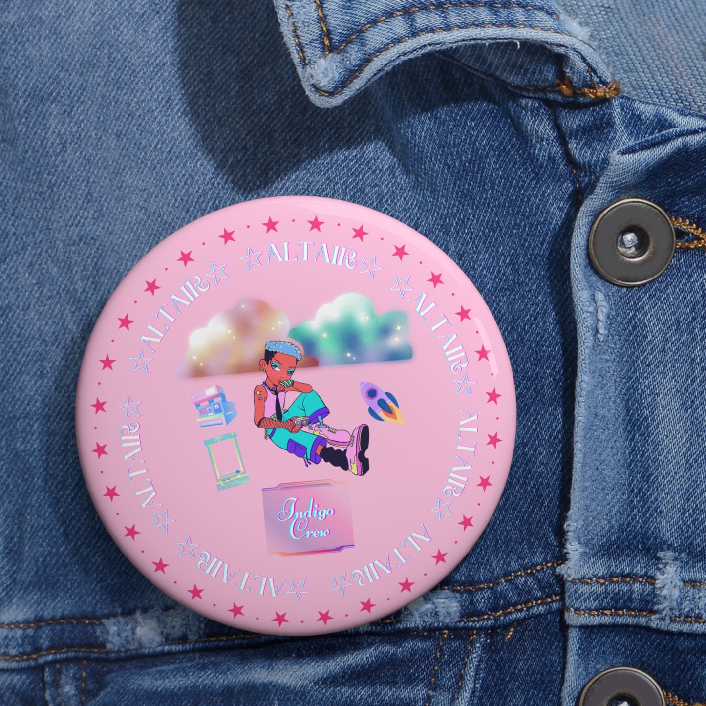 Indigo-Crew Altair Pin Buttons