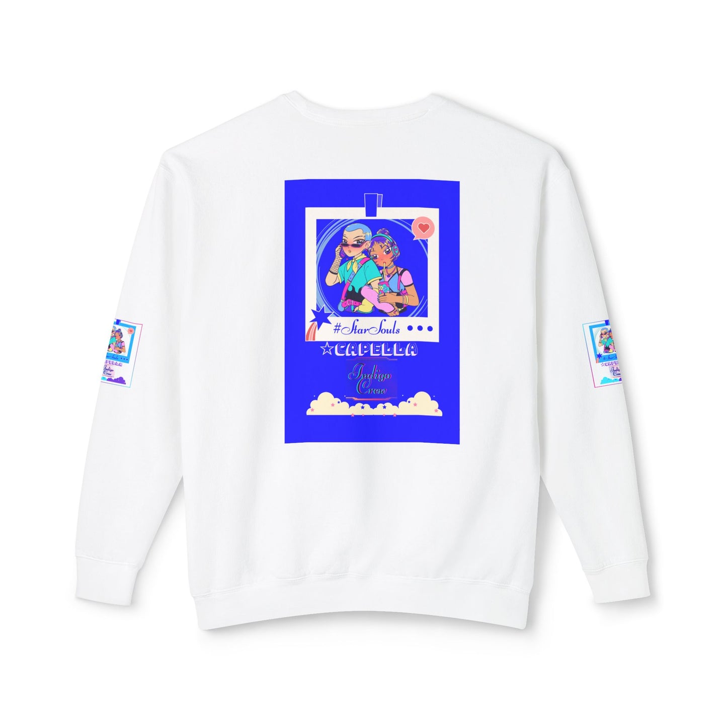Indigo-Crew Capella Unisex Lightweight Crewneck Sweatshirt
