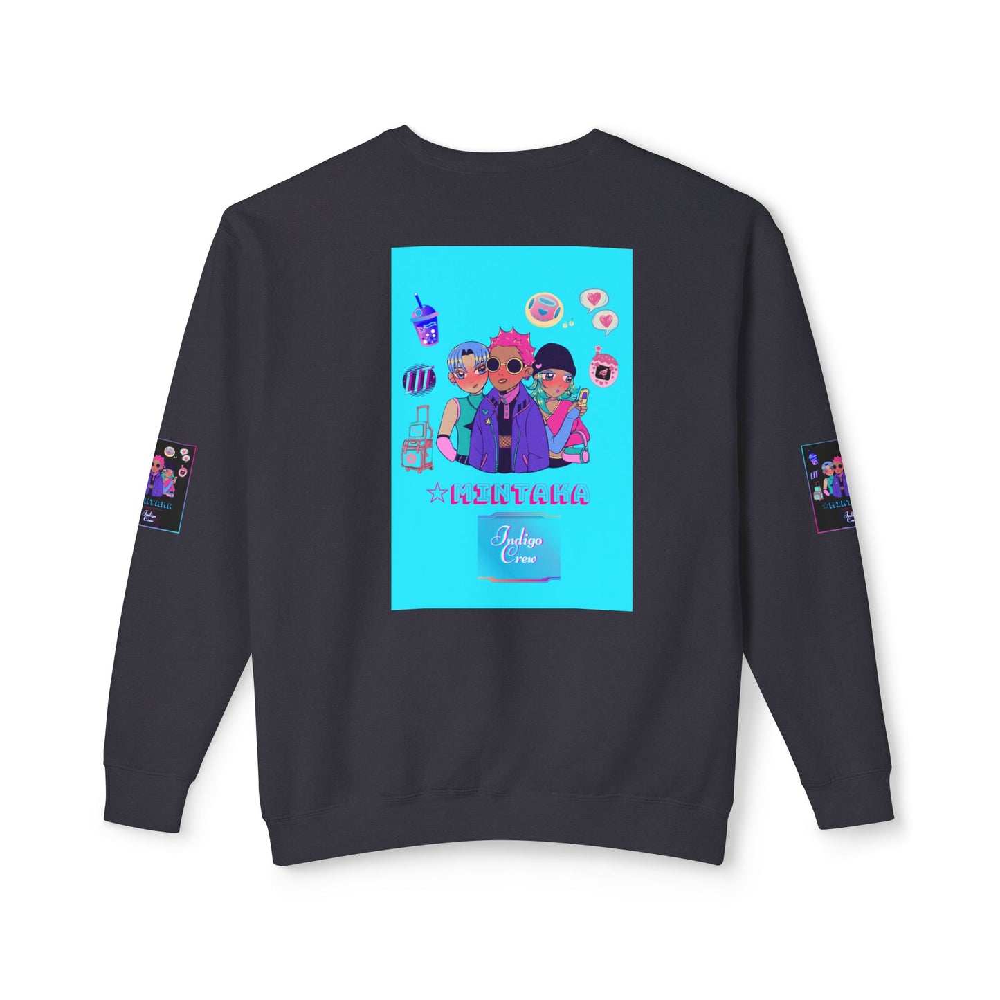 Indigo-Crew Mintaka Unisex Lightweight Crewneck Sweatshirt
