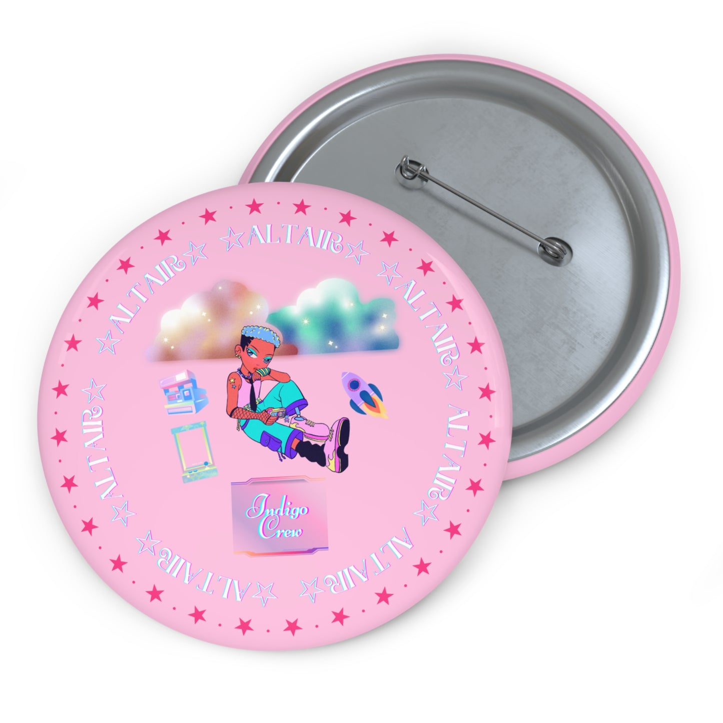 Indigo-Crew Altair Pin Buttons