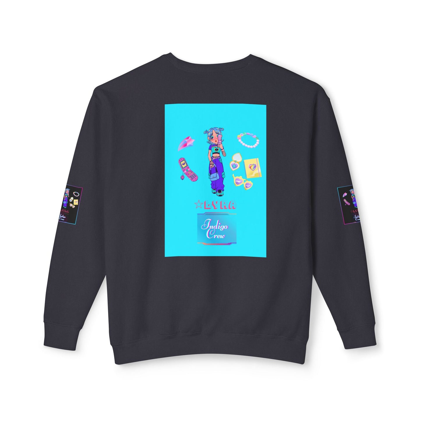 Indigo-Crew Lyra Unisex Lightweight Crewneck Sweatshirt