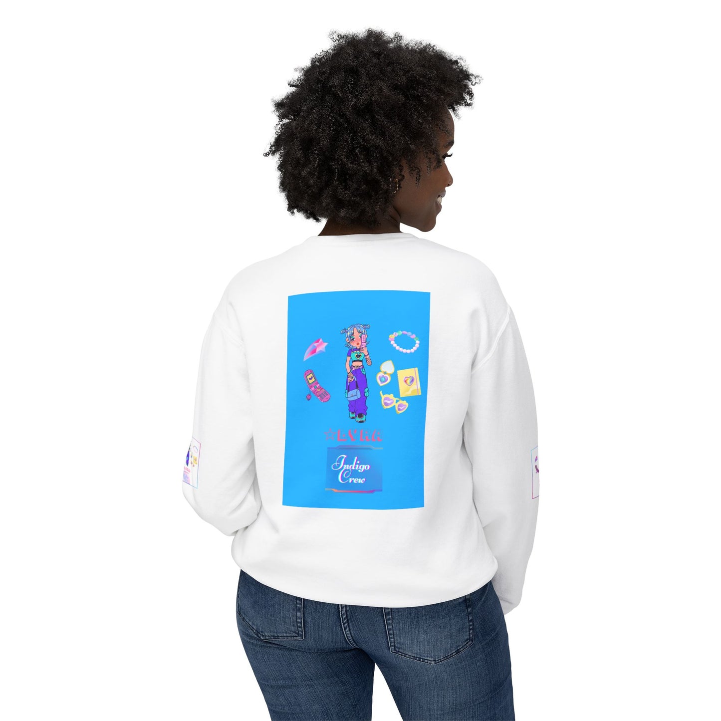 Indigo-Crew Lyra Unisex Lightweight Crewneck Sweatshirt
