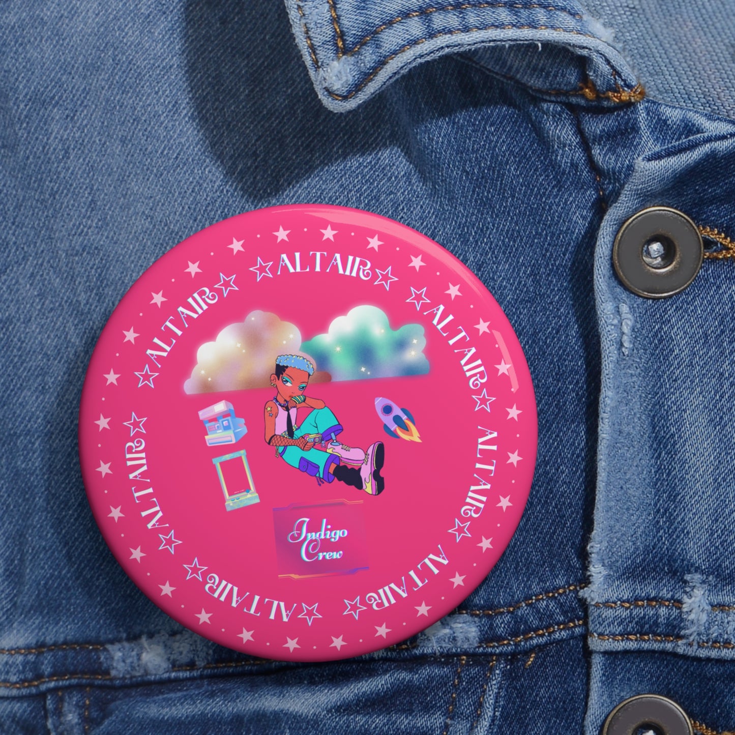 Indigo-Crew Altair Pin Buttons