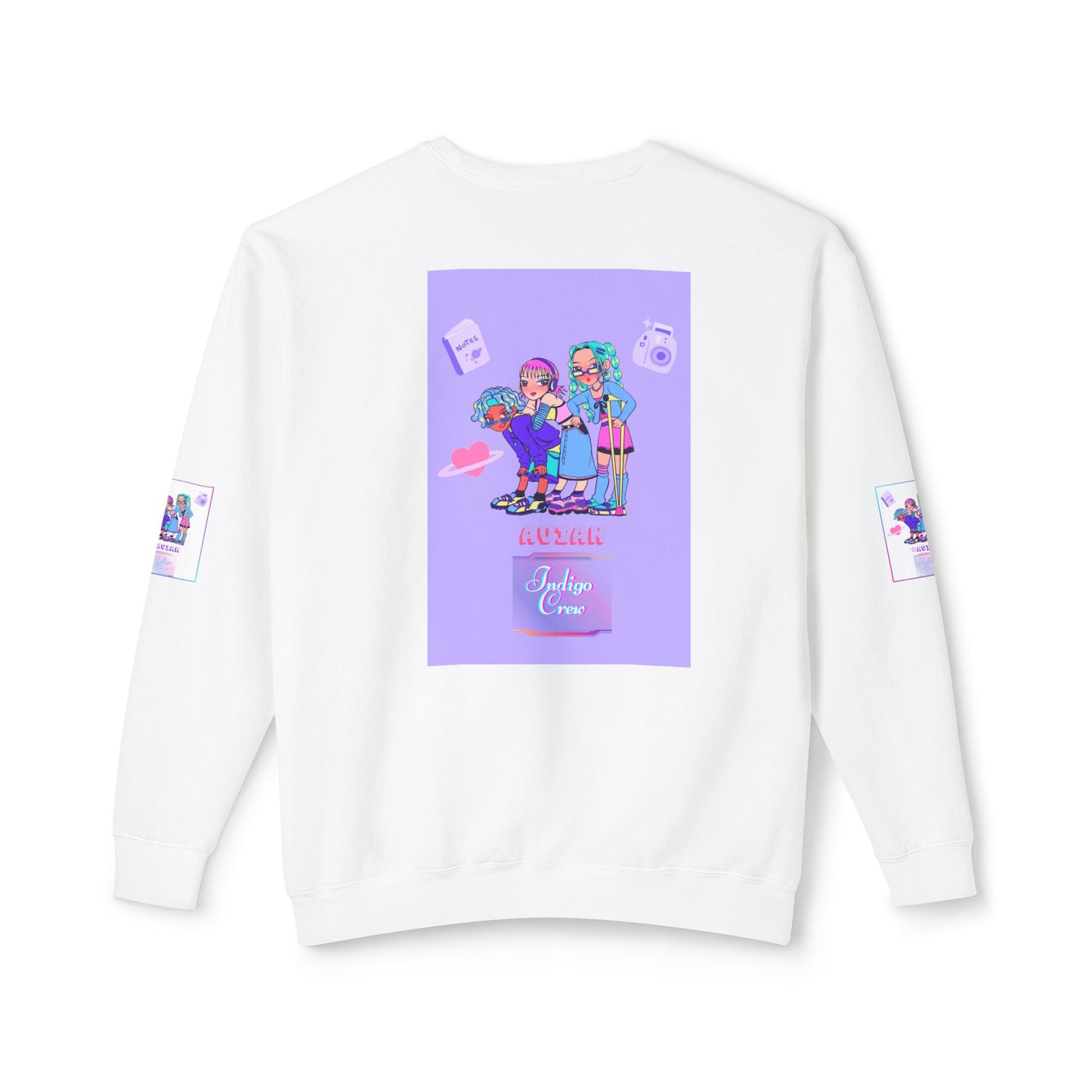 Indigo-Crew Avian Unisex Lightweight Crewneck Sweatshirt