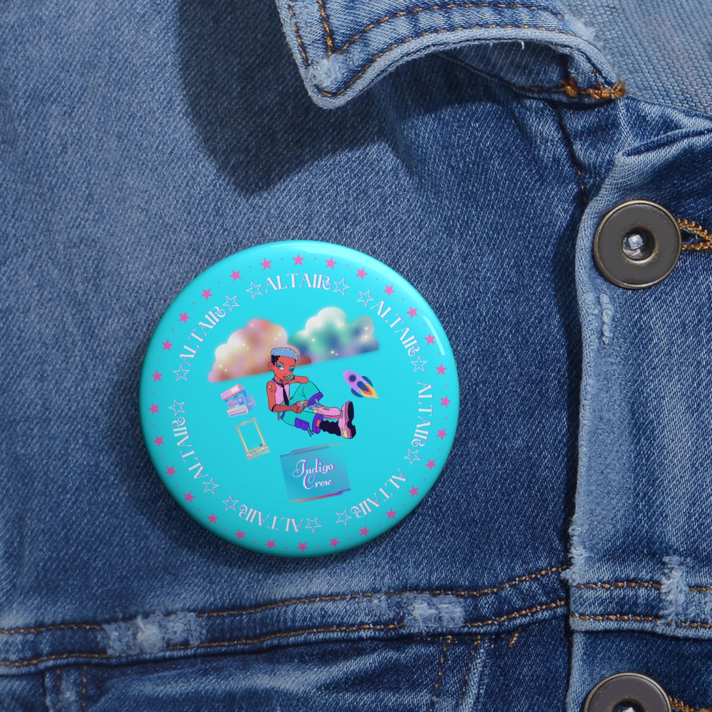 Indigo-Crew Altair Pin Buttons