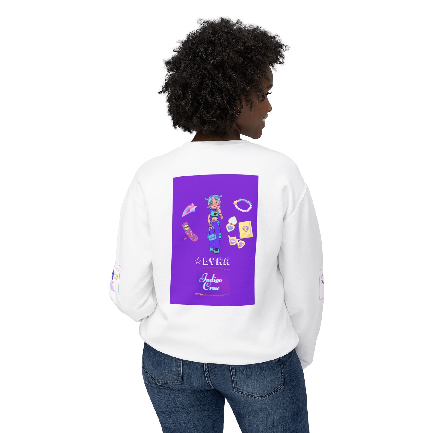 Indigo-Crew Lyra Unisex Lightweight Crewneck Sweatshirt