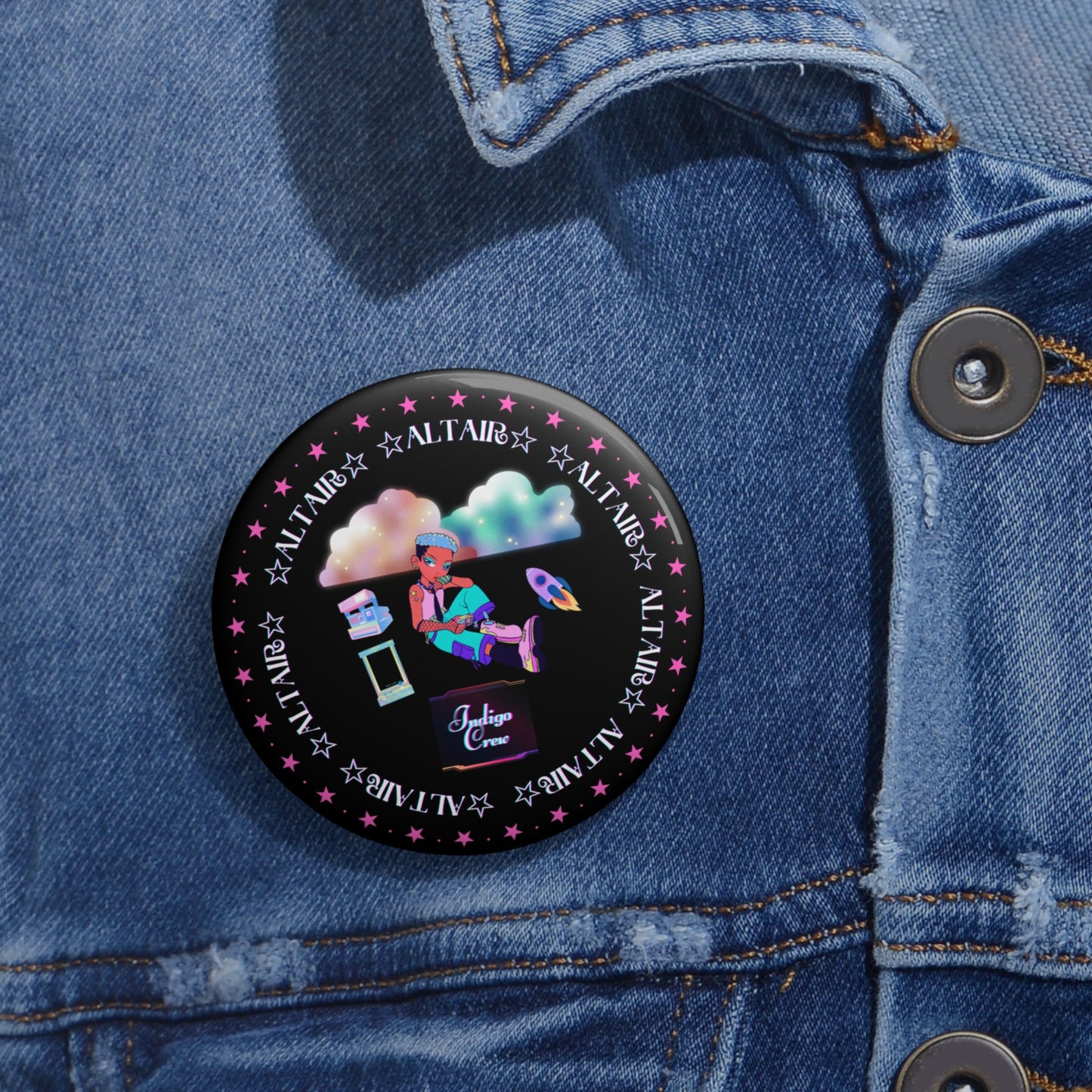 Indigo-Crew Altair Pin Buttons
