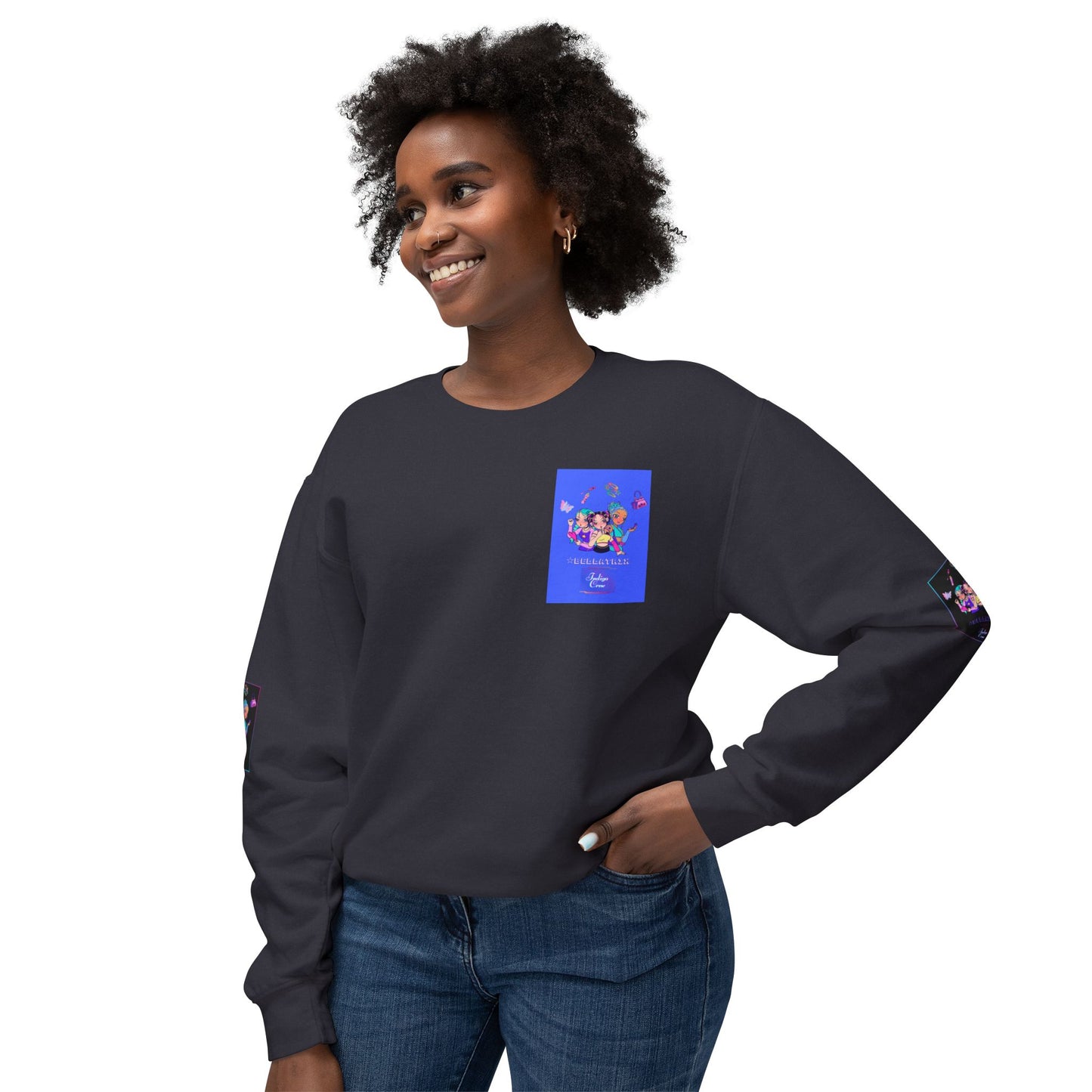 Indigo-Crew Bellatrix Unisex Lightweight Crewneck Sweatshirt
