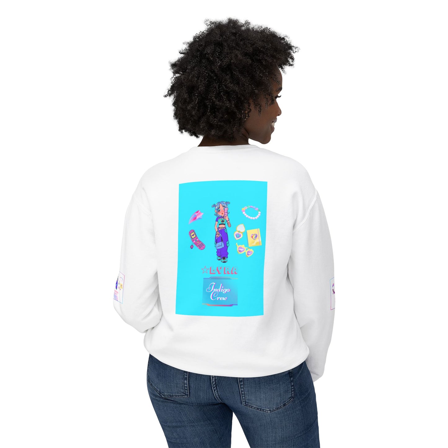 Indigo-Crew Lyra Unisex Lightweight Crewneck Sweatshirt